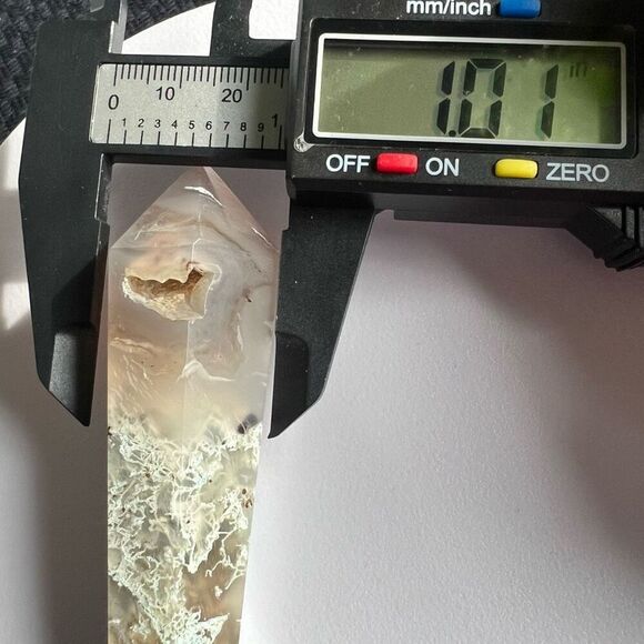 Moss Agate Crystal Meditation Wand (#8) - Picture 9 of 11